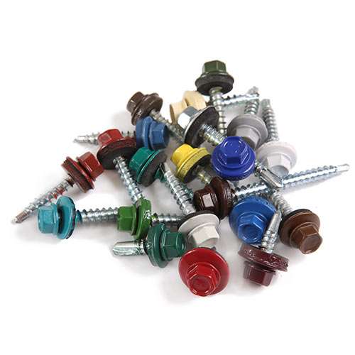 Színhelyes csavar trapézlemezhez EPDM alátéttel