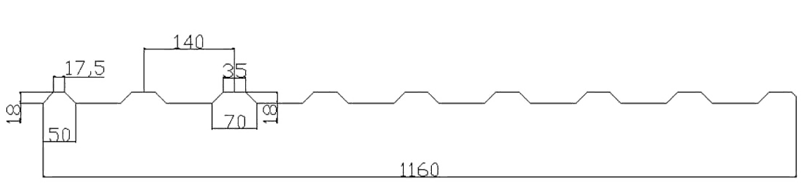 Trapézlemez méretek és profilok ábrája